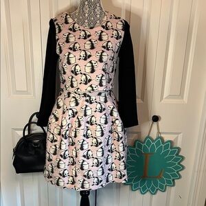 Fabulous designer Masfer.Su pink, white and black Panda dress.